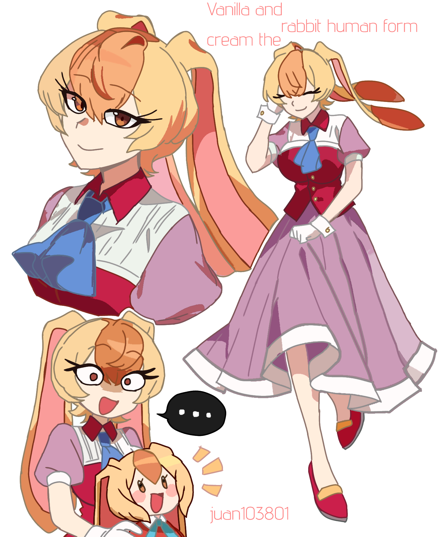 vanilla and cream the rabbit human form by Juan103801 on DeviantArt