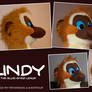 Lindy the Sclater's lemur costume mask