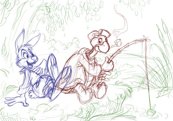 Yerapen Rabbit Rabbit and Terrapin sketch by Henrieke on DeviantArt