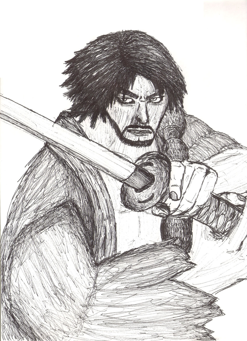 Mitsurugi - Pen Drawing