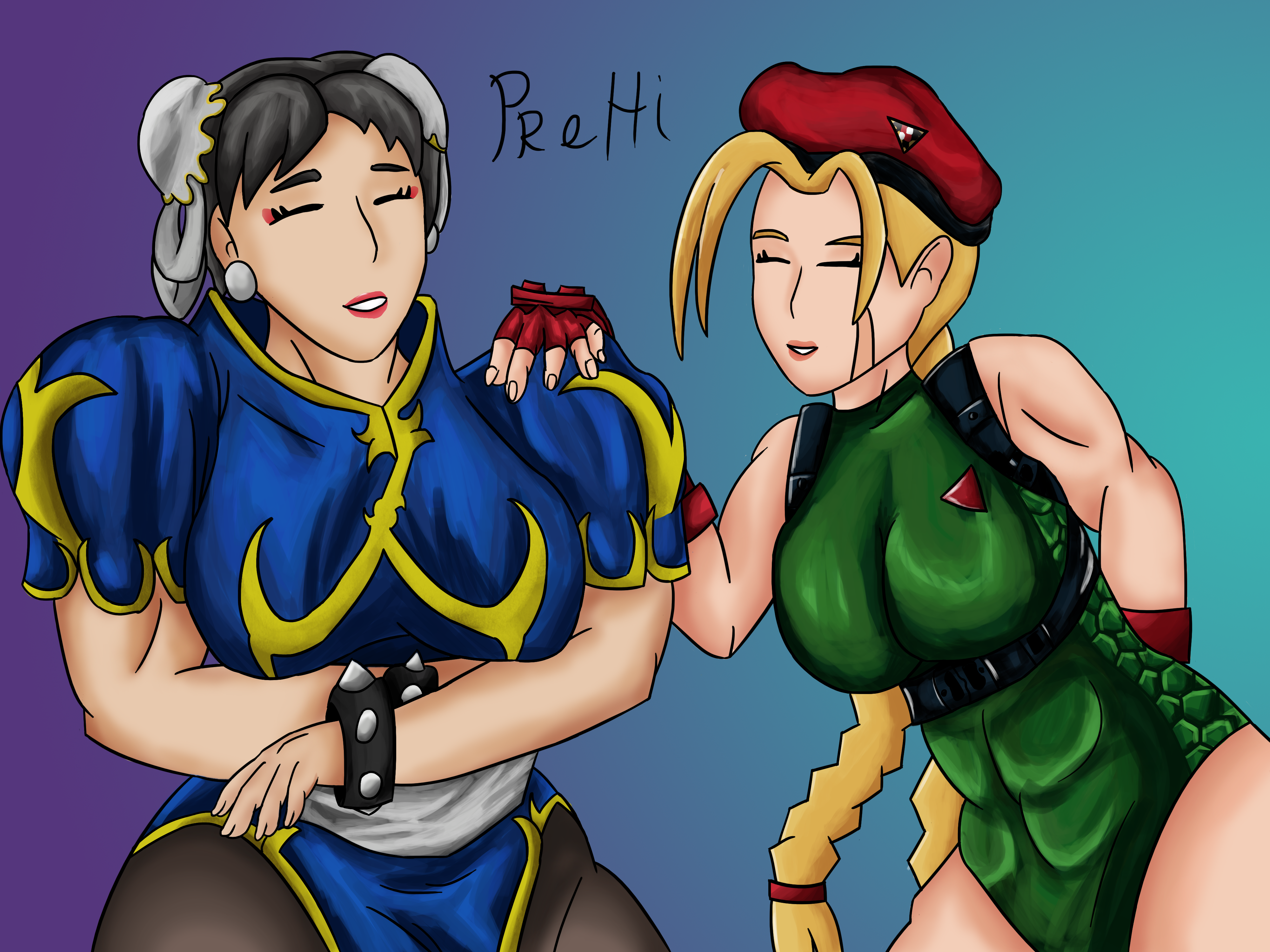 Cammy white fighting chun-li