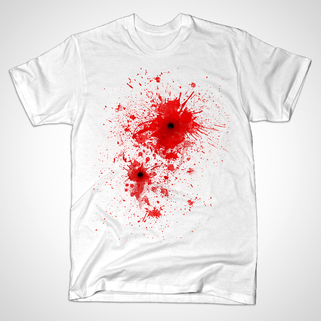 Blood spatter / bullet wound - Costume