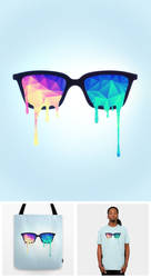 Psychedelic Nerd Glasses x Melting Color Triangles
