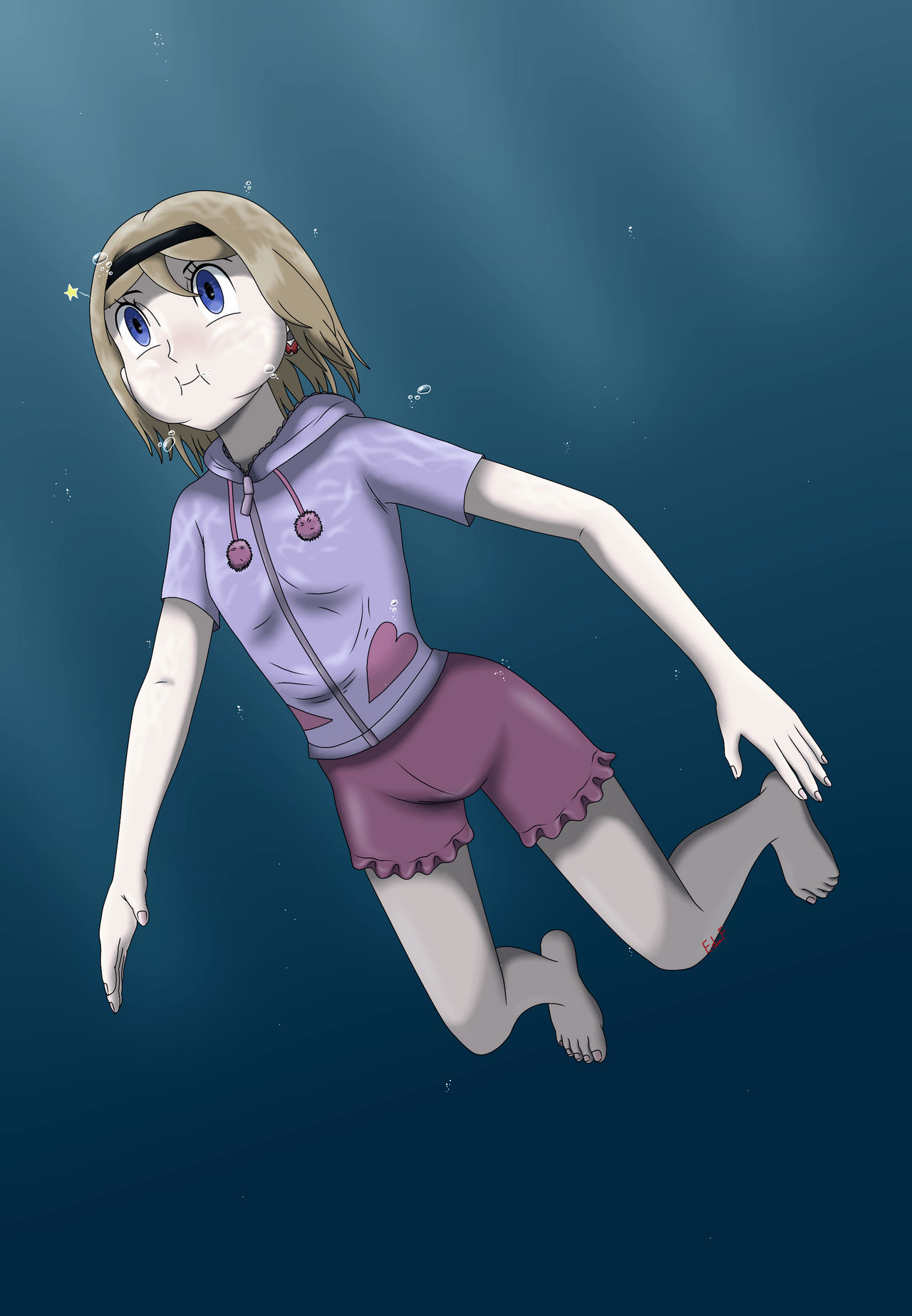 (COMMS) - Serena swimming by Kitsune9412 on DeviantArt