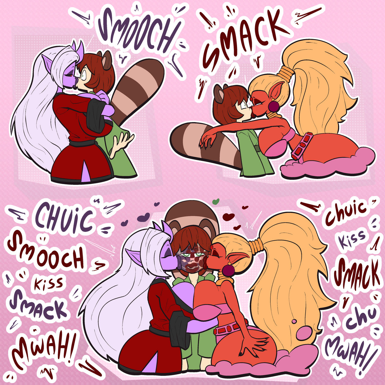 Smooching the Tanuki by Luhyzi on DeviantArt