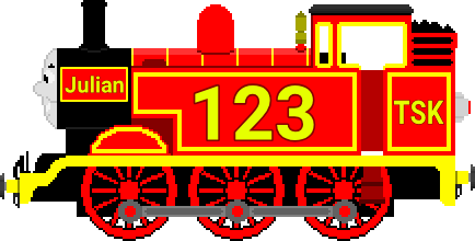 Julian the red tank engine Jamesfan1991 style by miguelsilva12