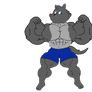 Blake the muscular wolf