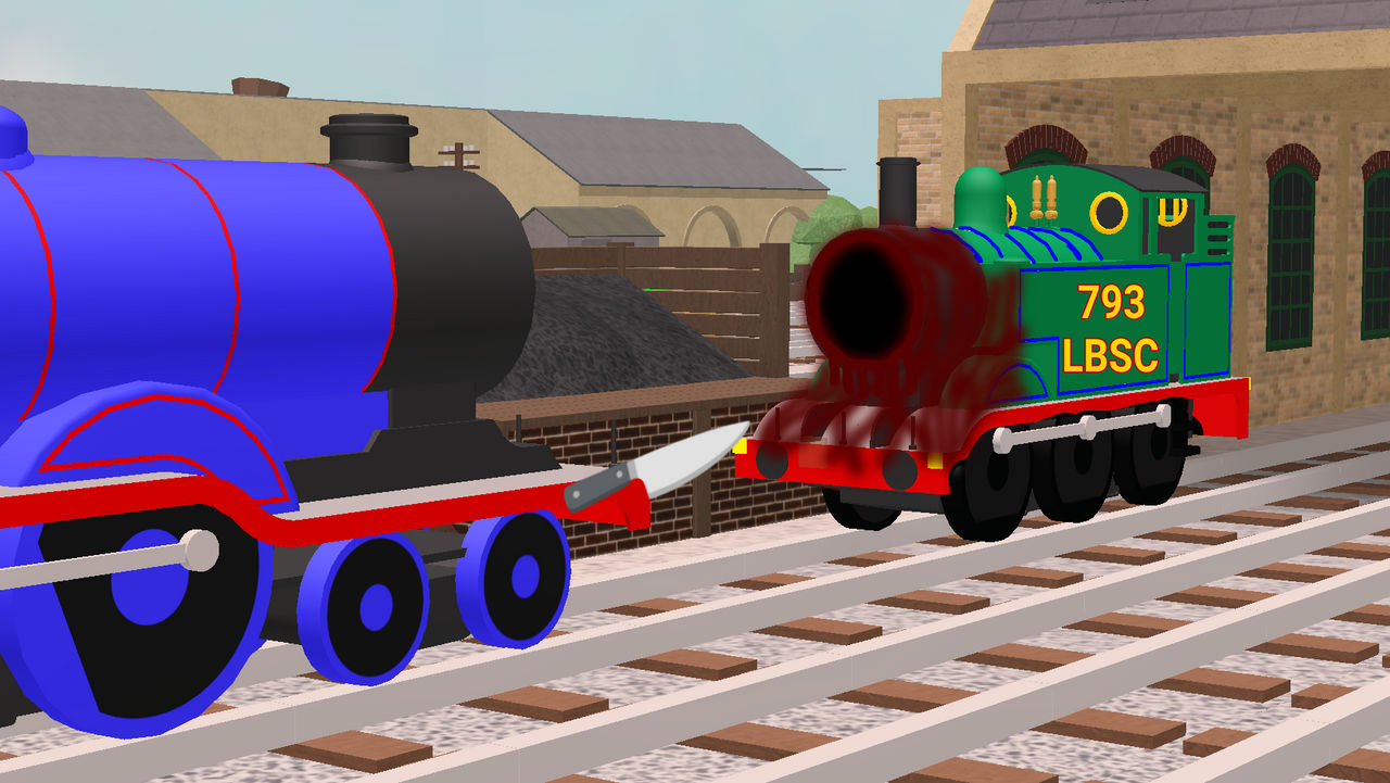 Miguel kills Jason the evil e2 tank engine by miguelsilva12 on DeviantArt