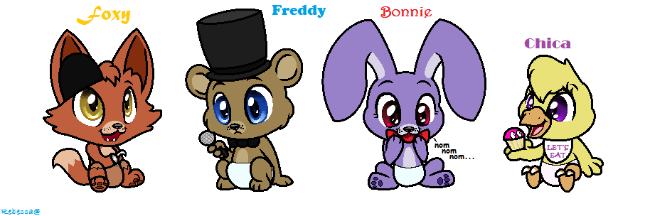 Five Nights At Freddy S Characters Babies By Rai By Princesspuppyluv On Deviantart Five Nights At Freddy S Characters Babies By Rai By Princesspuppyluv On Deviantart