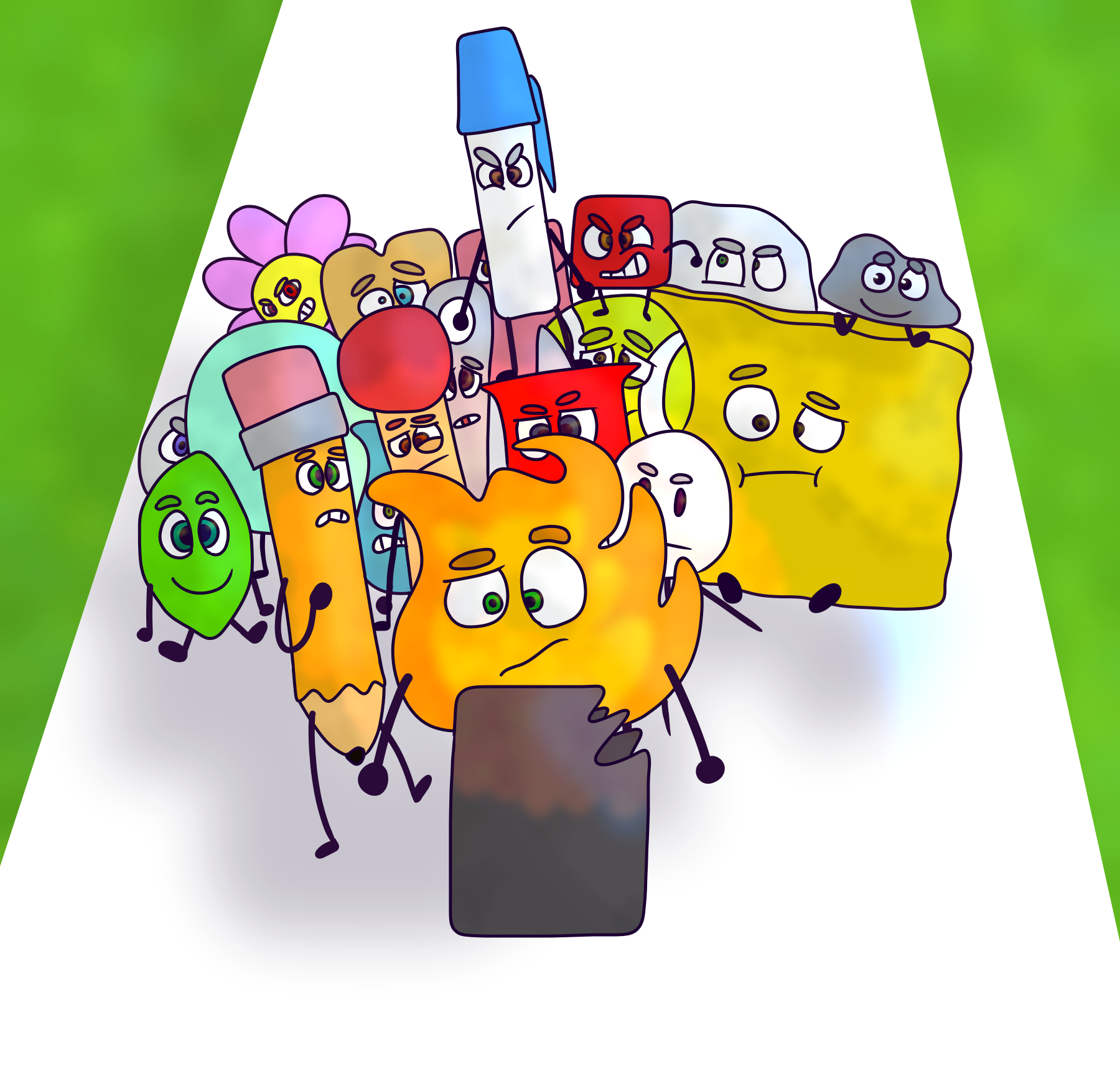 Bfdi Running Deviantart Bfdi Redraw by Slimy-Pennies on DeviantArt