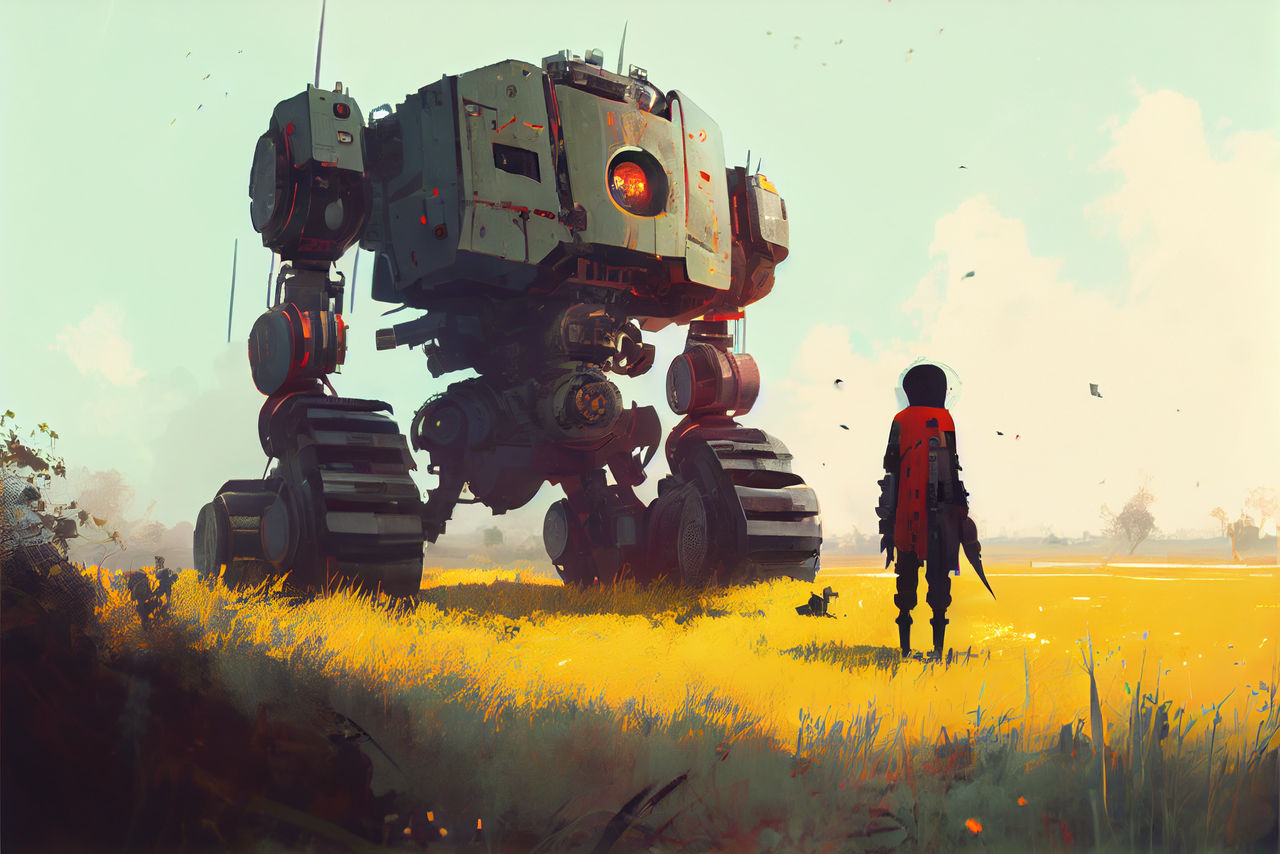post apocalyptic robot landscape by elit3workshop on DeviantArt