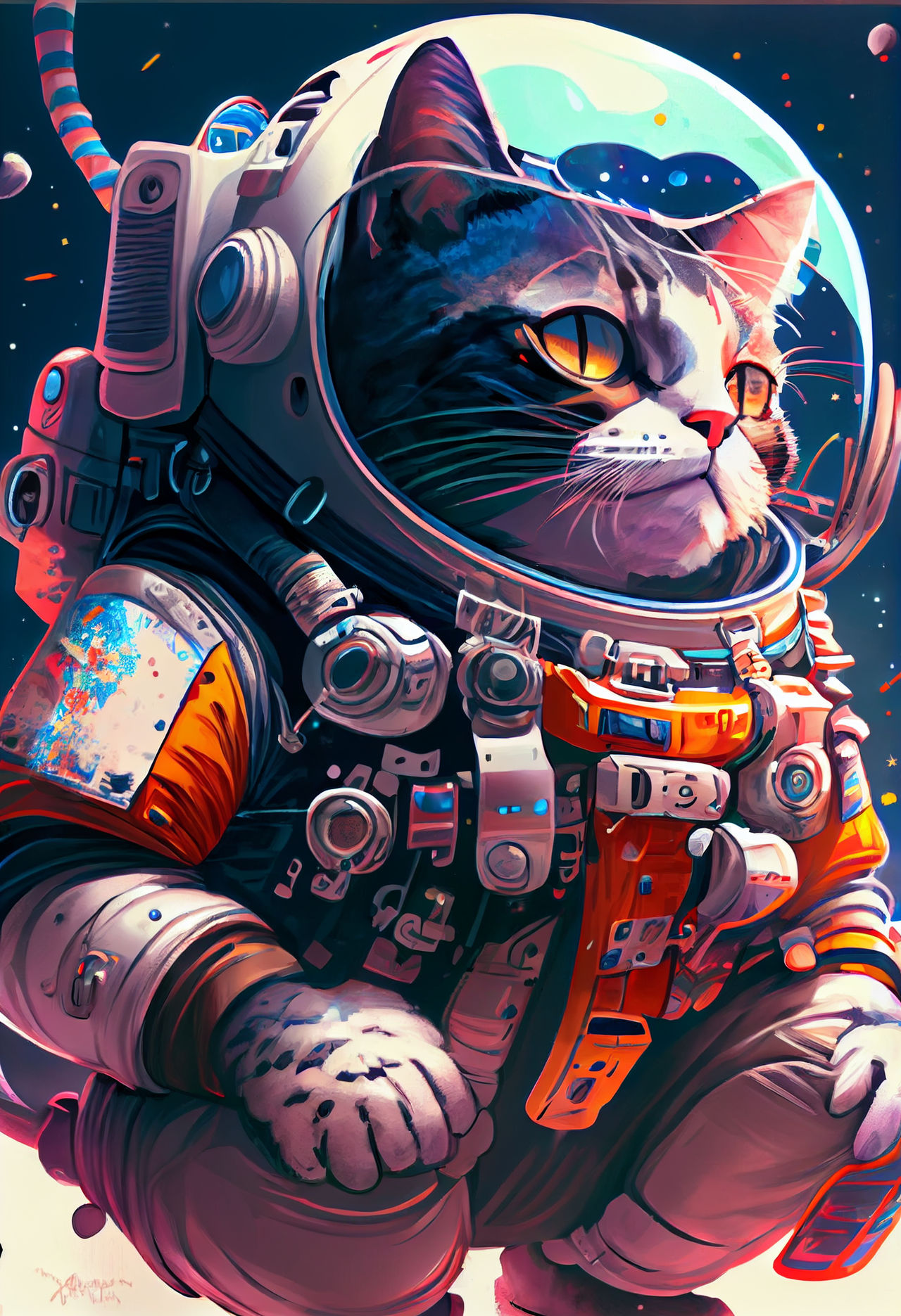 Space Cats by PrintInRedInk on DeviantArt