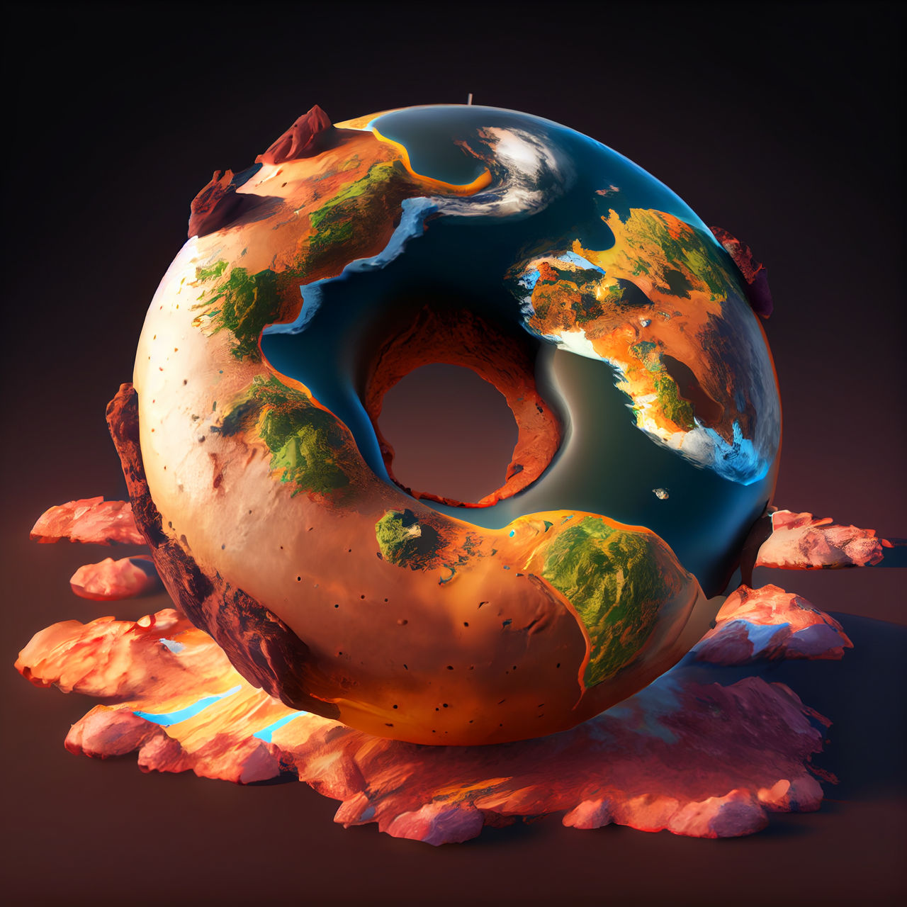 Donut earth v2 by elit3workshop on DeviantArt