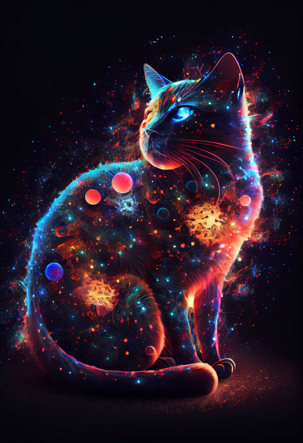 cosmic cat made of stars by elit3workshop on DeviantArt