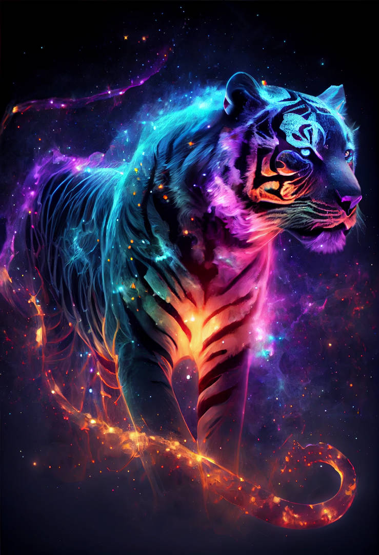 cosmic tiger made of stars by elit3workshop on DeviantArt
