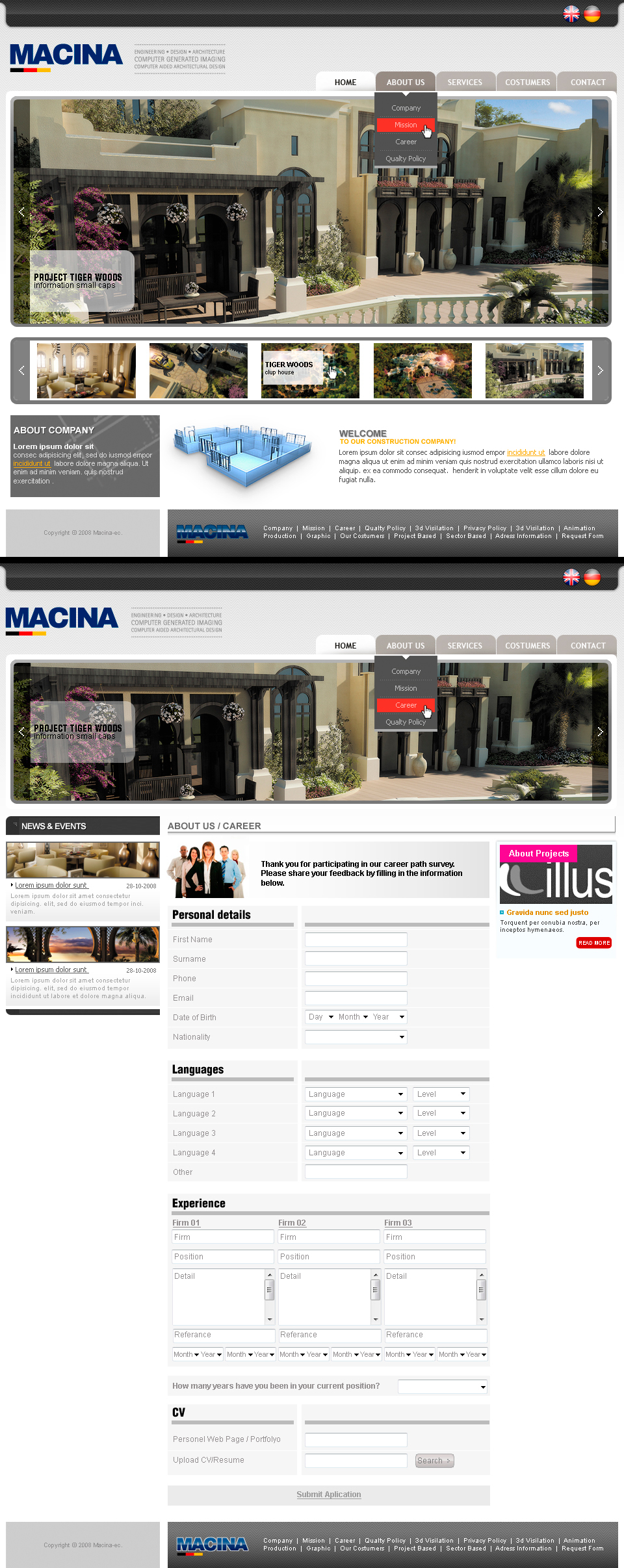 macina web interface