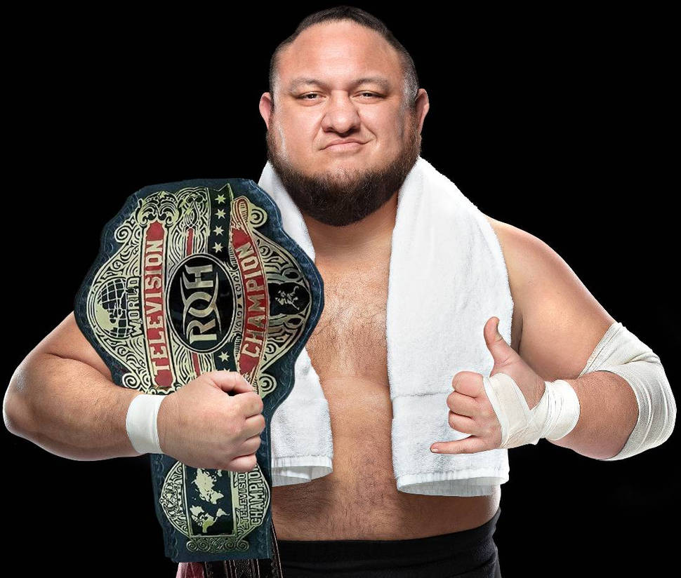 Joe Roh ROH TV Champion Samoa Joe 2022 png Render by wrestlinghour on DeviantArt