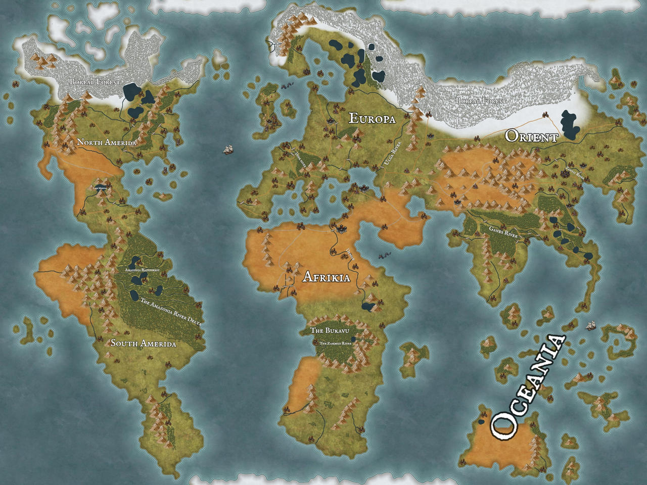 A World Map by irf268 on DeviantArt