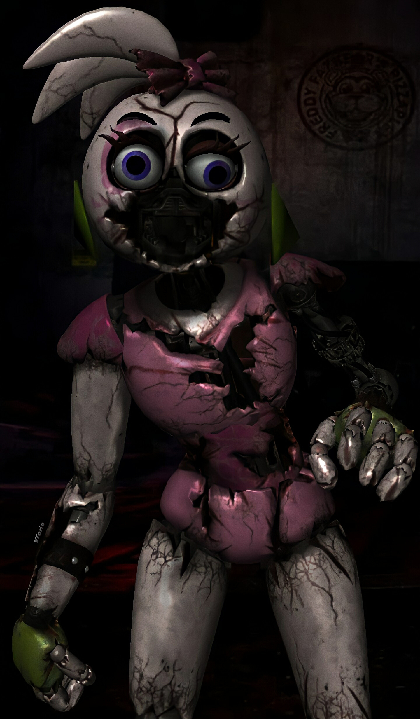 Shattered Glamrock bonnie render!! by darealccc on DeviantArt