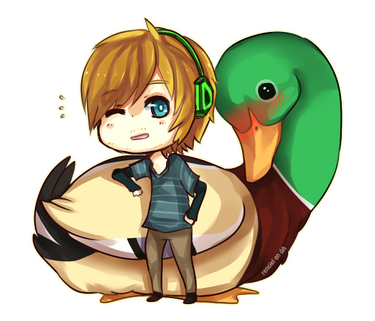 Pewdie and a duck