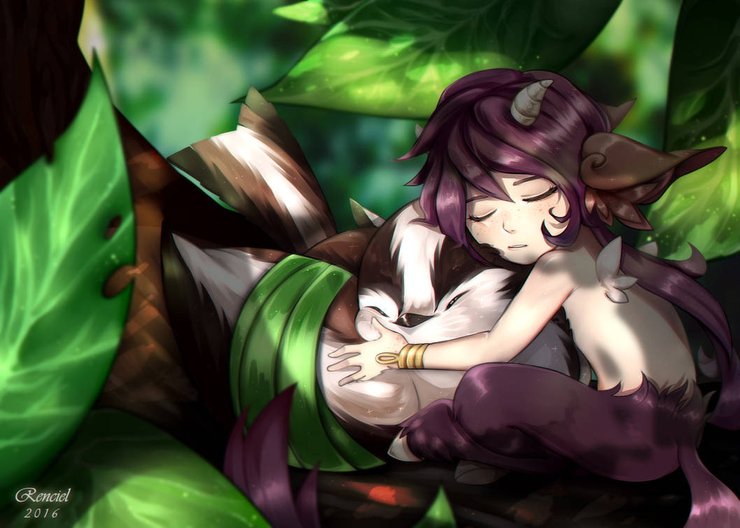 Among the leaves by Renciel