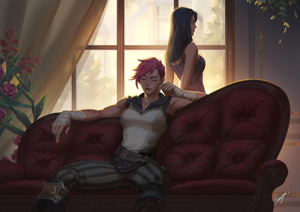 Vi and Caitlyn Fanart by SARIYAa on DeviantArt