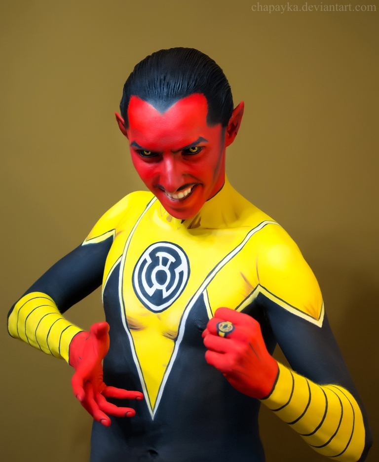 Thaal Sinestro yellow lantern Body Art