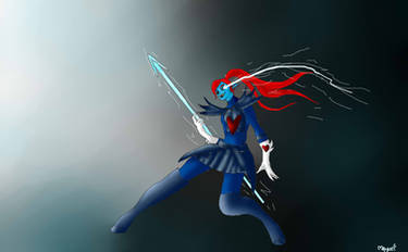 Undyne FanArt - Battle Against A True Hero