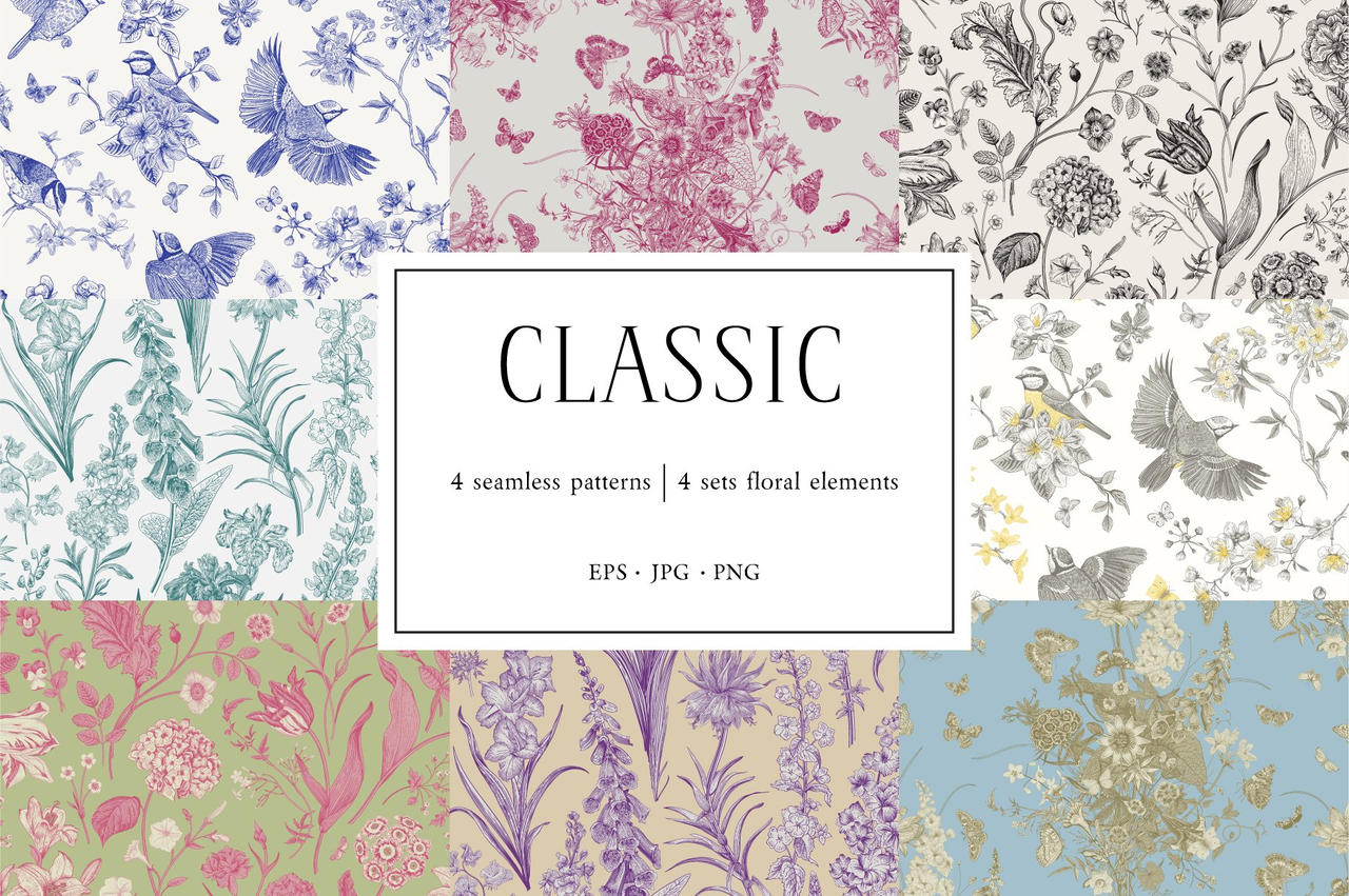 Classic. Seamless patterns by saquedull on DeviantArt