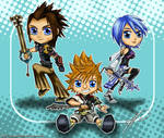 KH: Birth By Sleep - Chibies by Menanie605