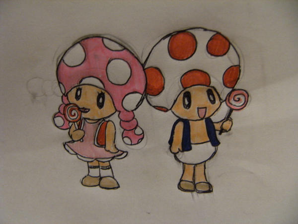 Toad + Toadette : Lollipops