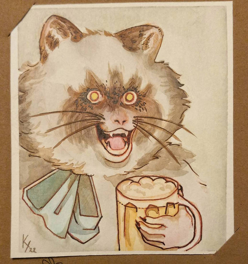 Raccoon Card by DeviousDawg on DeviantArt