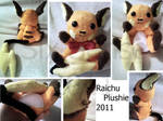 Raichu plushie by Noleetida