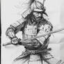 Handdrawin Of Jappenese Samurai Fighter E040879d-3
