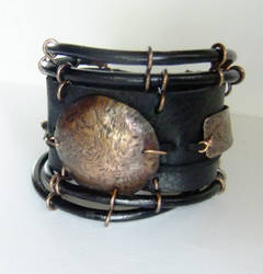 Armband Kupfer-Leder