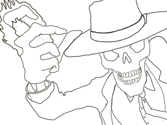 Skulduggery Pleasant Line Art