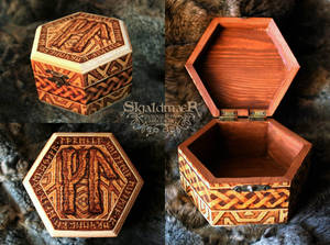 Dwarven Runes Pyrography Box