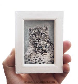 Snow leopard painting