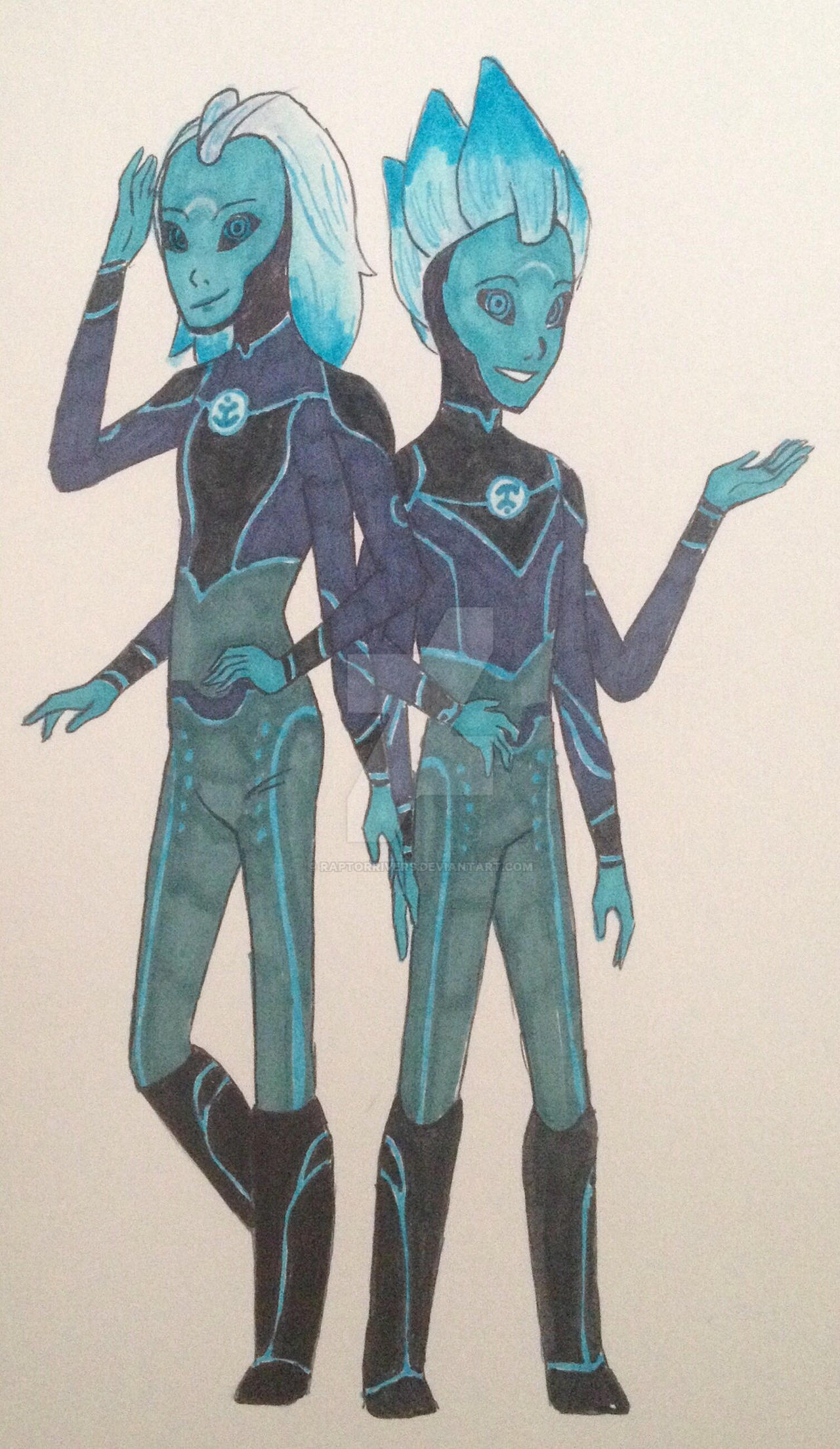 3Below Aja and Krel by RaptorRivers on DeviantArt