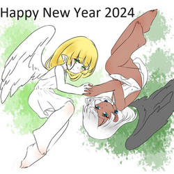 Happy New Year 2024 with Angels