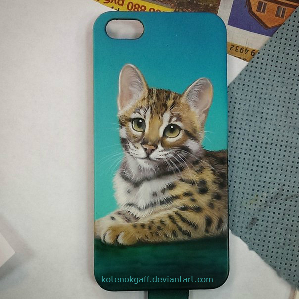 Bengal kitten case airbrush