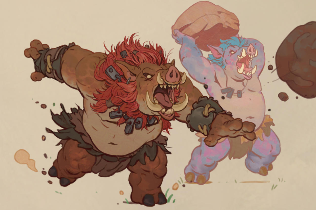 Heavy Rocks Boar Boar Rock Thrower by Eedenartwork on DeviantArt