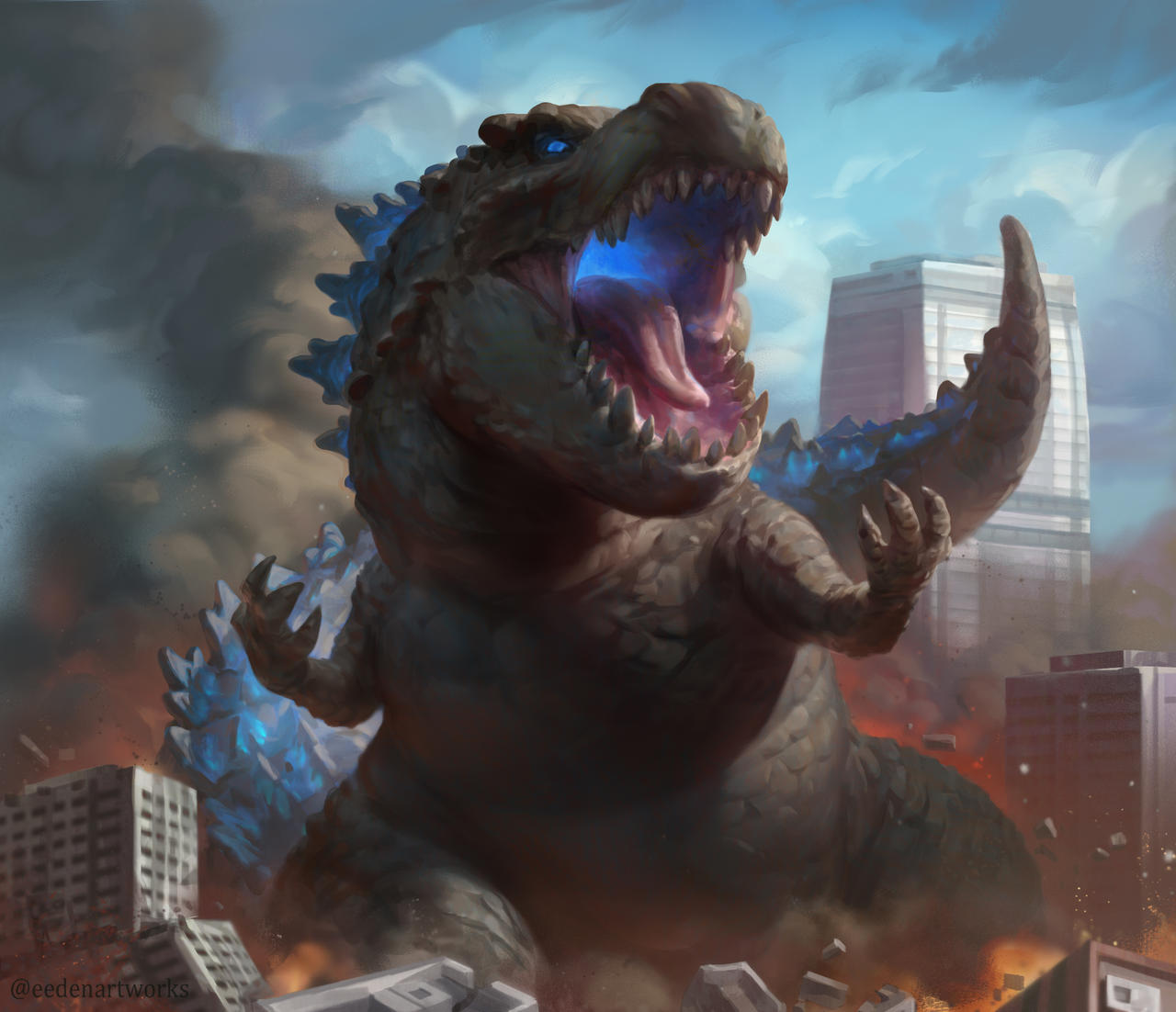 Godzilla The Ride Deviantart Godzilla FanArt by Eedenartwork on DeviantArt