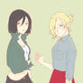 Mikasa and Annie
