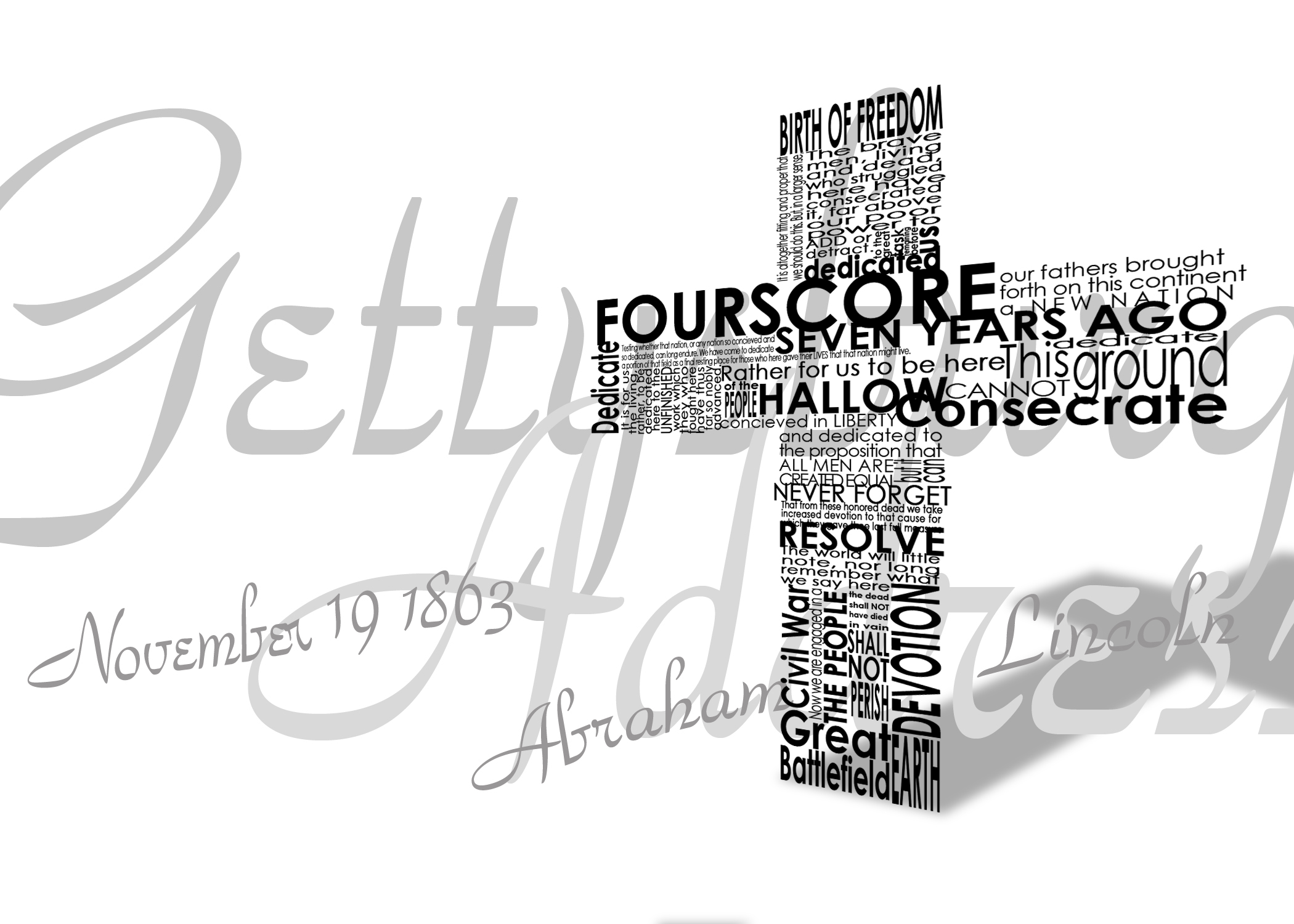 Gettysburg address - Typography