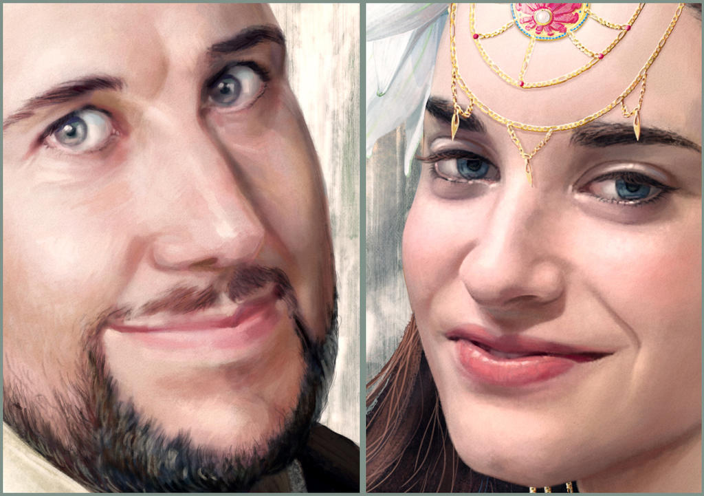 Portrait Enrique and Beatriz. Details#2 by Feael