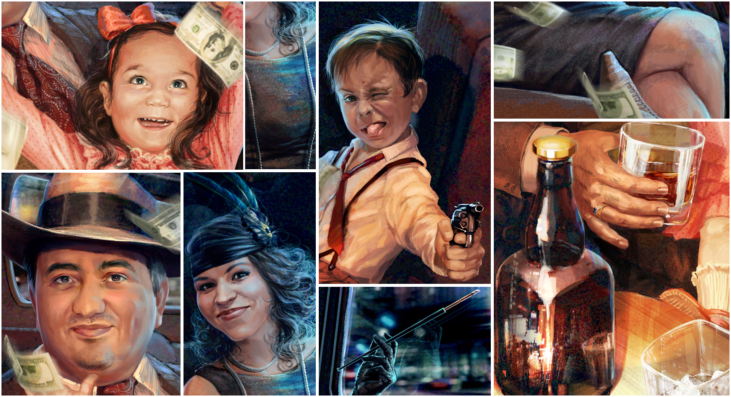 Gangster family (details) by Feael