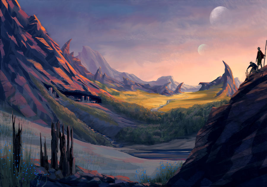 Caden foothills by Feael