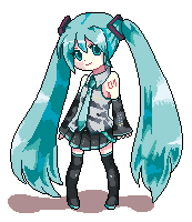 Pixel Miku boxart pose