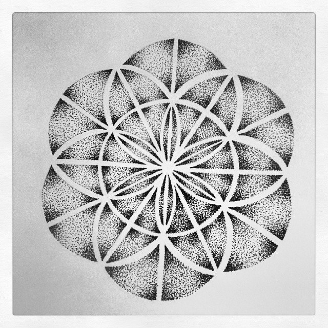 Dotwork Mandala, flower of life